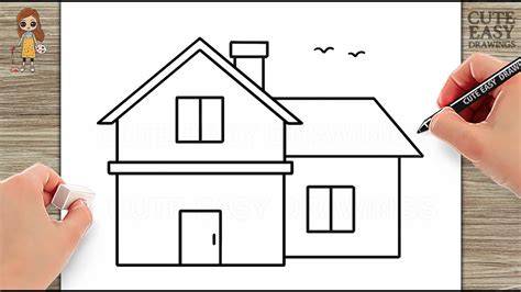 bahay drawing with color|How to Draw a House – Easy Step by Step Tutorial for .